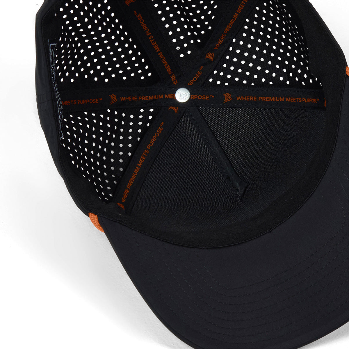 University of Texas "Vintage Texas Longhorn" Curved 5 Panel Rope Black + Burnt Orange Rope