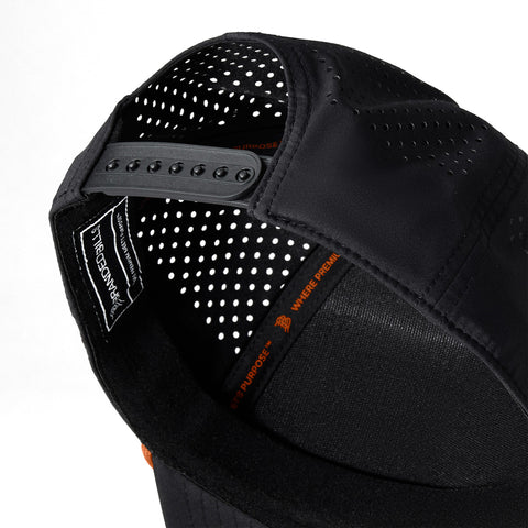 University of Texas "Vintage Texas Longhorn" Curved 5 Panel Rope Black + Burnt Orange Rope