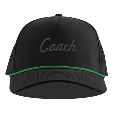 Coach Curved 5 Panel Rope (Black Script)