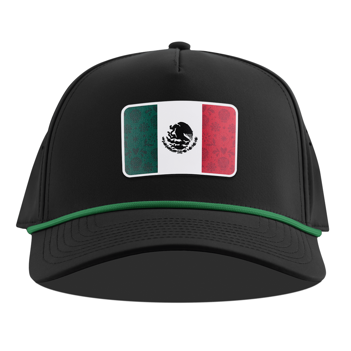 Fiesta Flag Curved 5 Panel Rope Black + Kelly Green Rope
