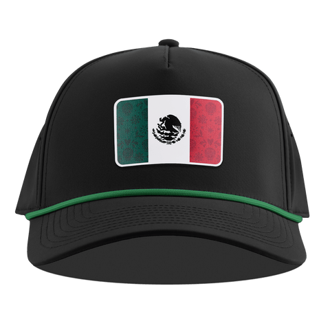 Fiesta Flag Curved 5 Panel Rope Black + Kelly Green Rope