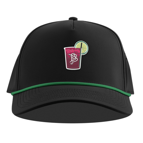 Transfusion Curved 5 Panel Rope Black + Kelly Green Rope