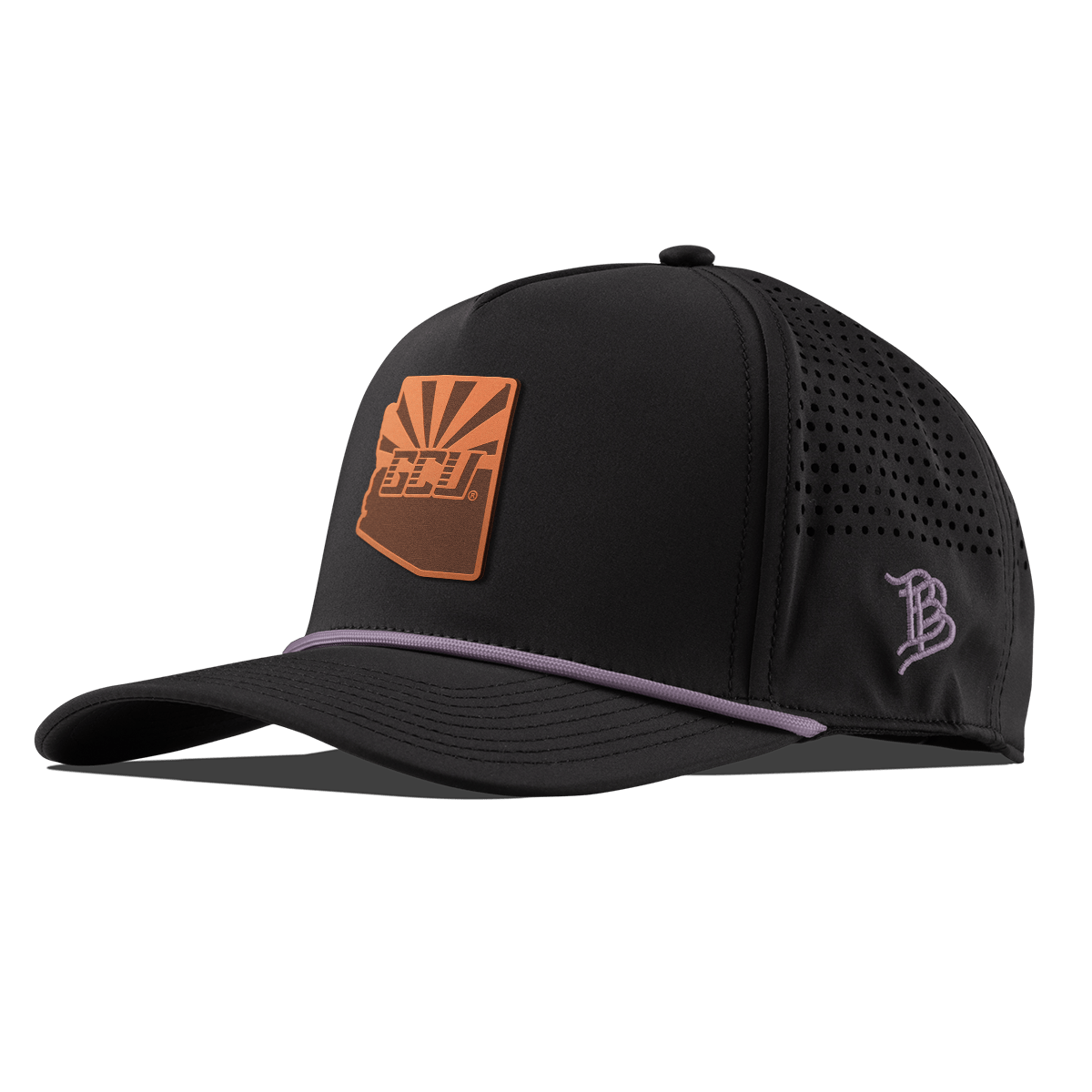 Grand Canyon University "Grand Canyon State" Curved 5 Panel Rope Black + Purple Rope
