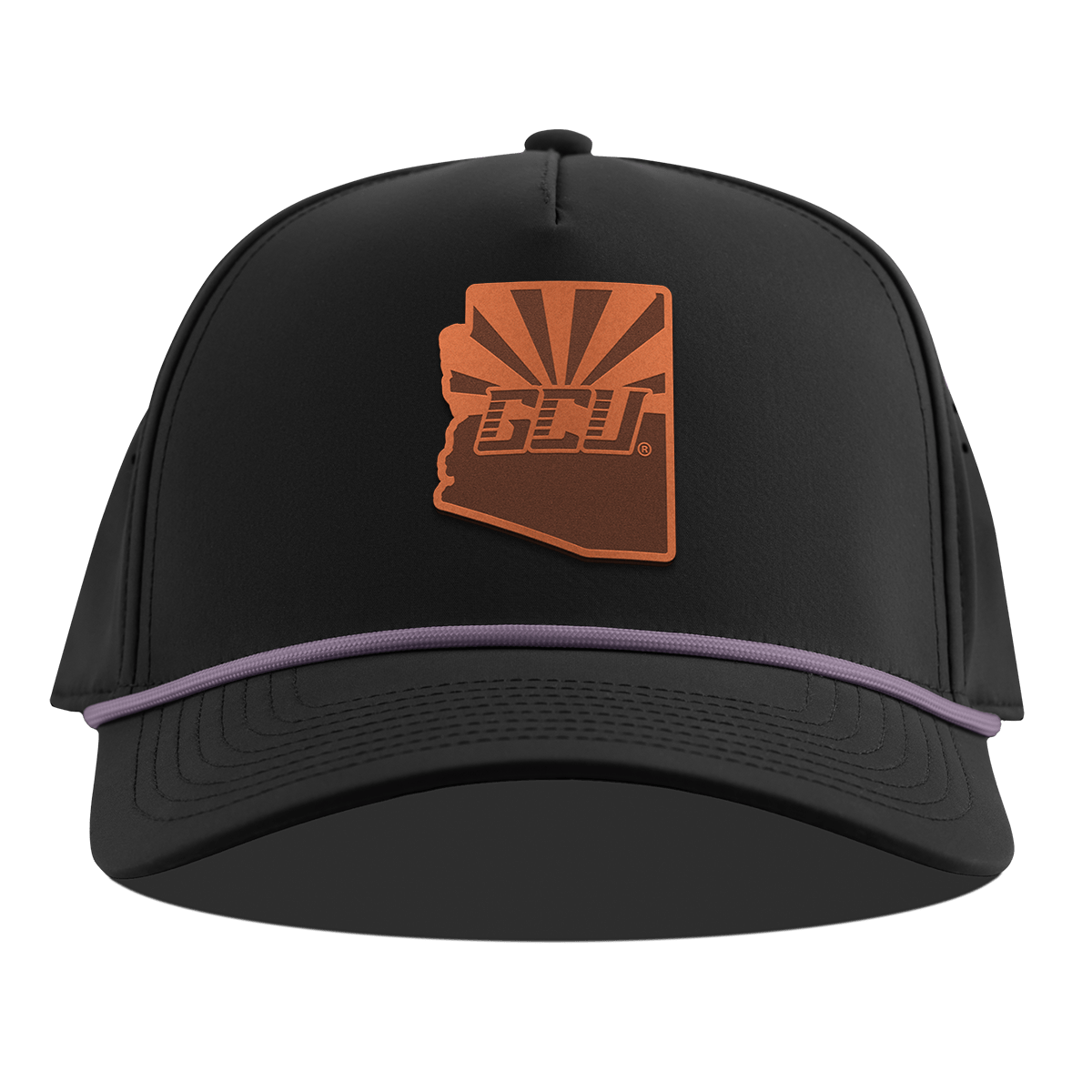 Grand Canyon University "Grand Canyon State" Curved 5 Panel Rope Black + Purple Rope