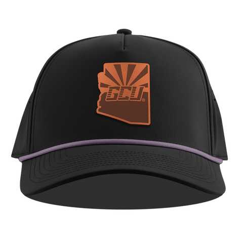 Grand Canyon University "Grand Canyon State" Curved 5 Panel Rope Black + Purple Rope