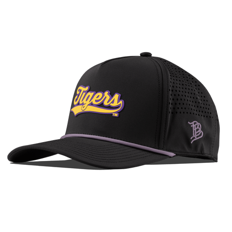 Louisiana State University "LSU Tigers Script" Curved 5 Panel Rope Black + Purple Rope