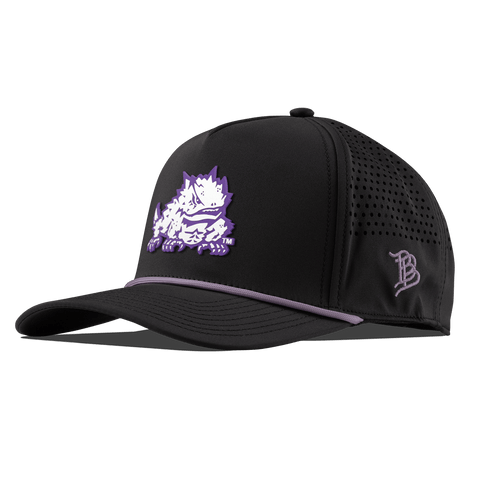 Texas Christian University "TCU Team Logo" Curved 5 Panel Rope Black + Purple Rope