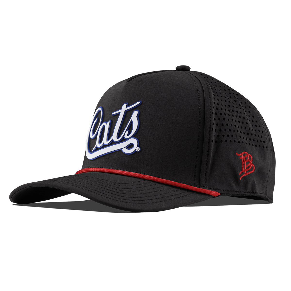 University of Arizona "Arizona Cats Script" Curved 5 Panel Rope Black + Red Rope