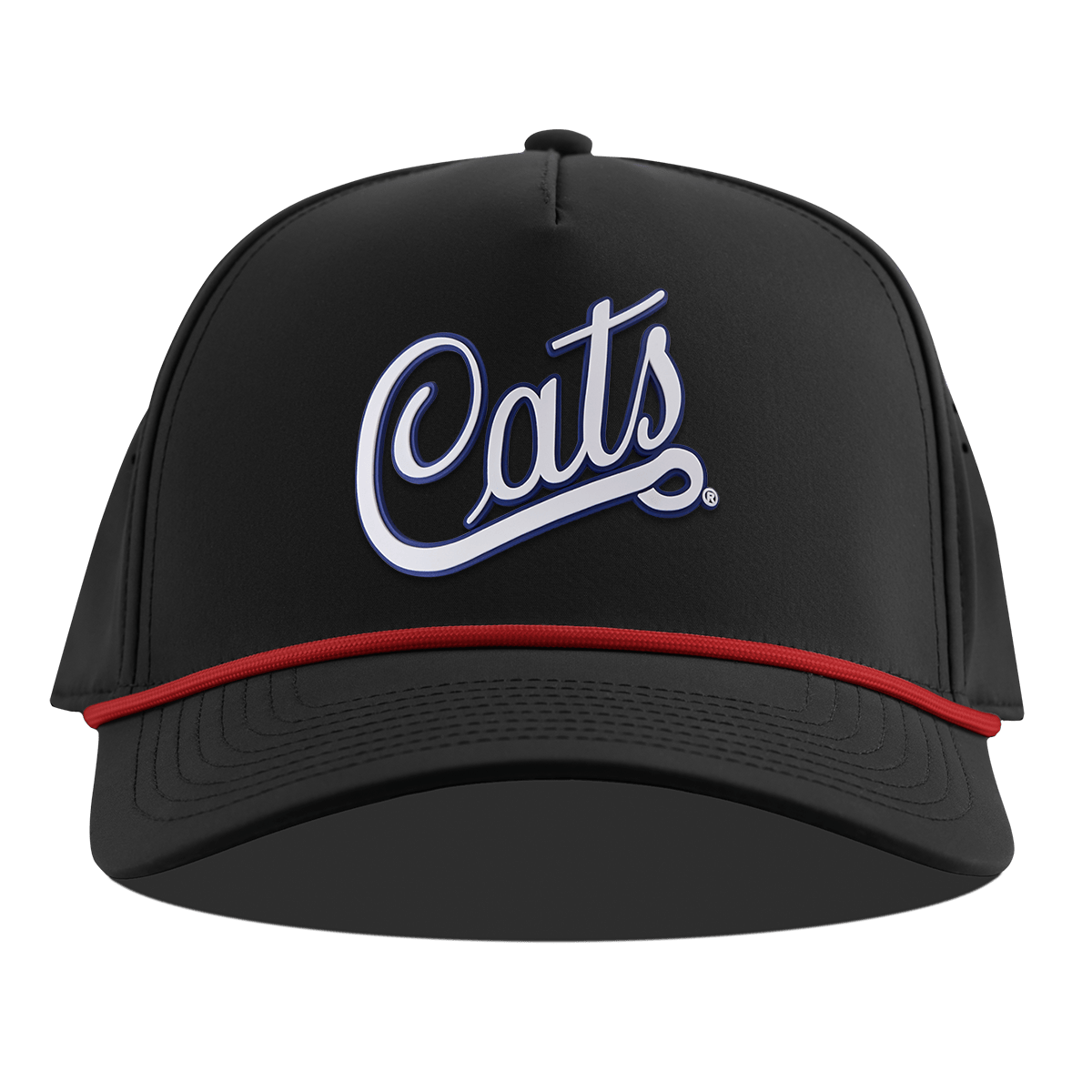 University of Arizona "Arizona Cats Script" Curved 5 Panel Rope Black + Red Rope