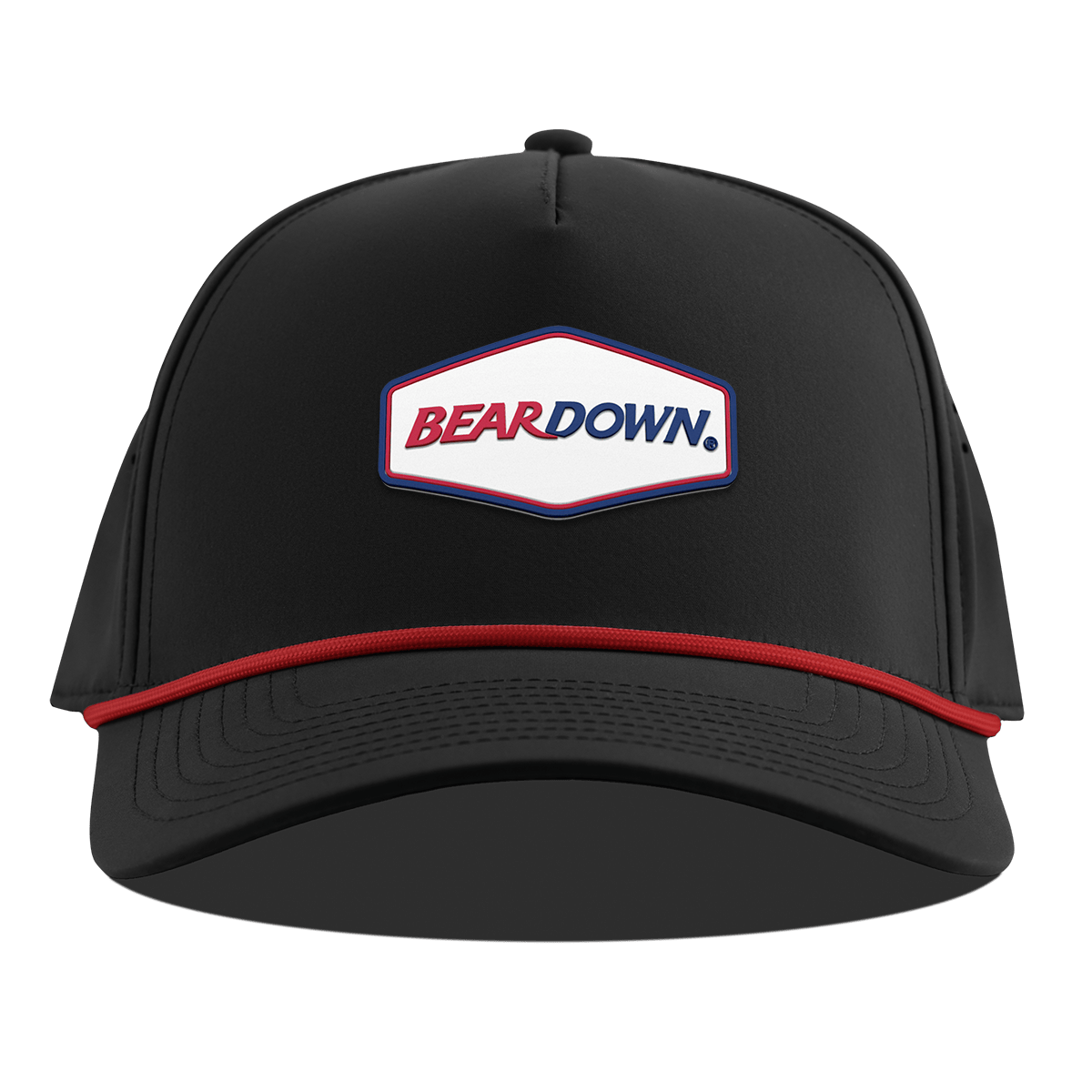 University of Arizona "Bear Down Arizona" Curved 5 Panel Rope Black + Red Rope