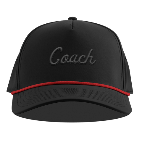 Coach Curved 5 Panel Rope (Black Script)