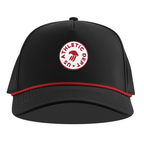 Eagle Athletic Curved 5 Panel Rope Black + Red Rope