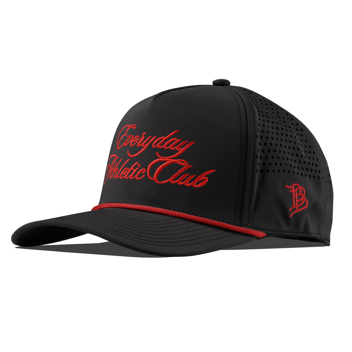 Everyday Athletic Club Curved 5 Panel Rope Black + Red Rope