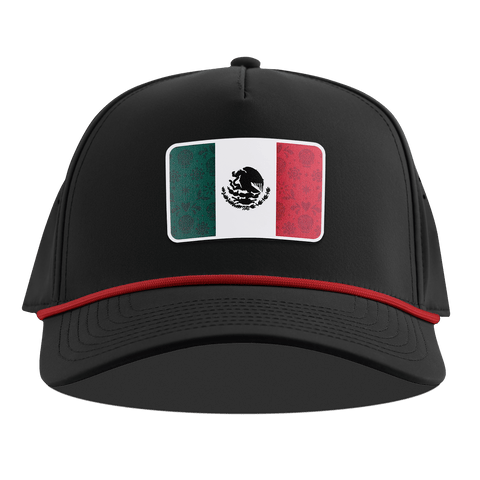 Fiesta Flag Curved 5 Panel Rope Black + Red Rope
