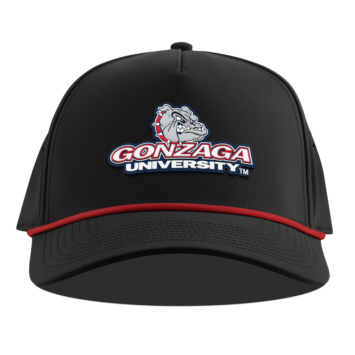 Gonzaga University "Gonzaga Team Logo" Curved 5 Panel Rope Black + Red Rope
