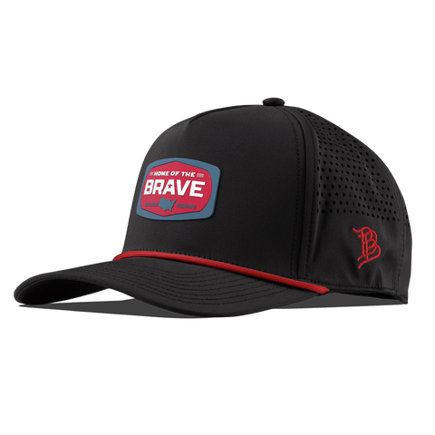 Home of the Brave Curved 5 Panel Rope Black + Red Rope