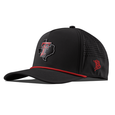 Texas Tech University "Lubbock Local" Curved 5 Panel Rope Black + Red Rope