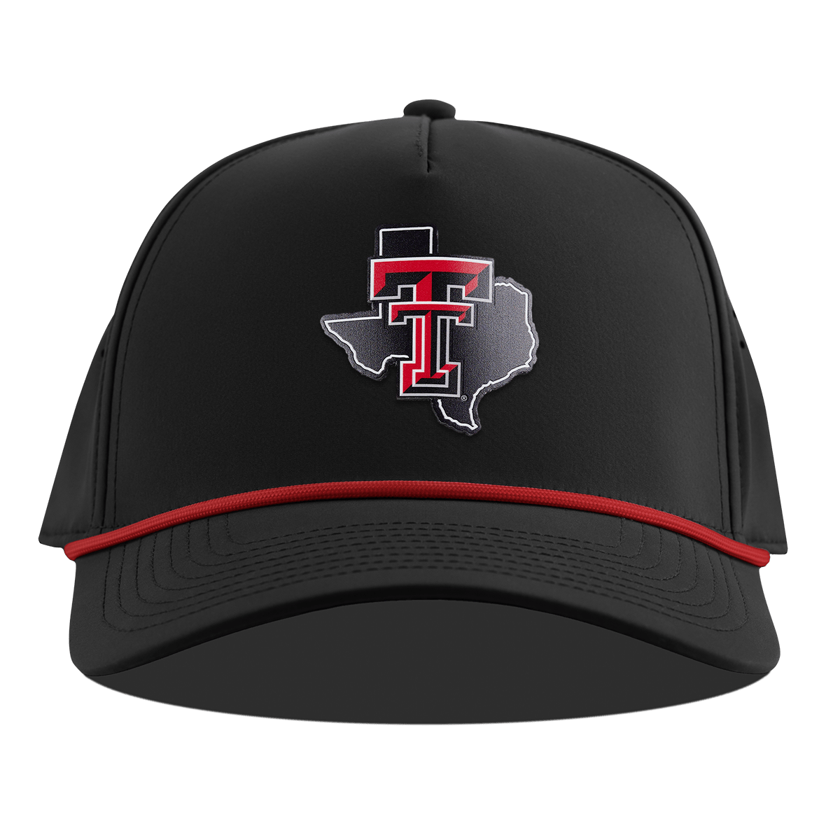 Texas Tech University "Lubbock Local" Curved 5 Panel Rope Black + Red Rope