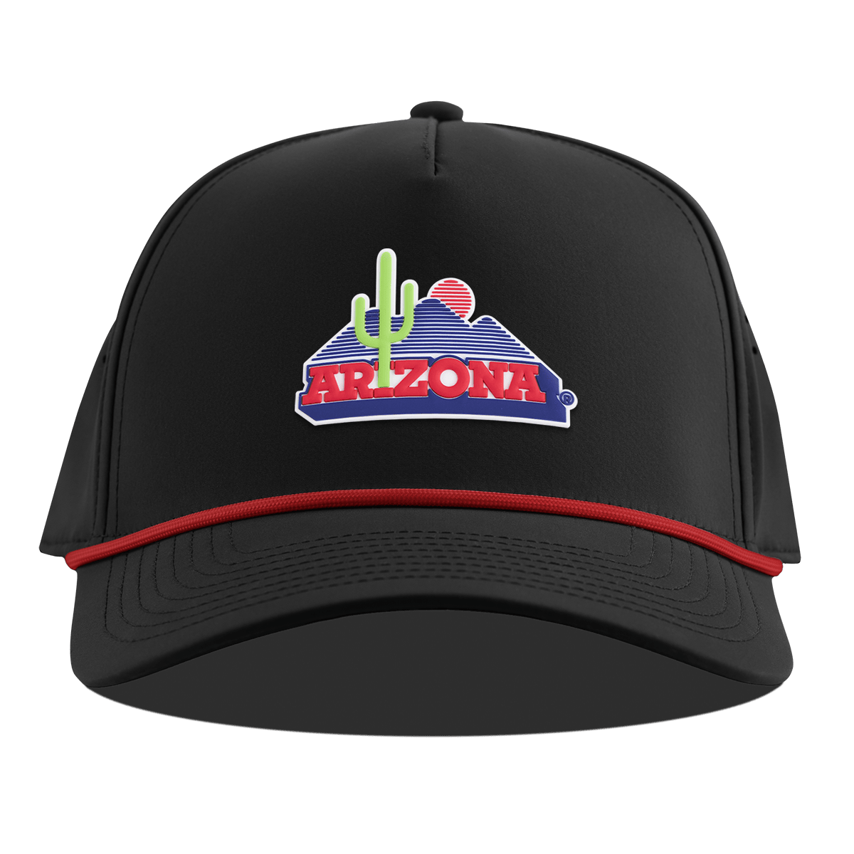 University of Arizona "OG Arizona" Curved 5 Panel Rope Black + Red Rope