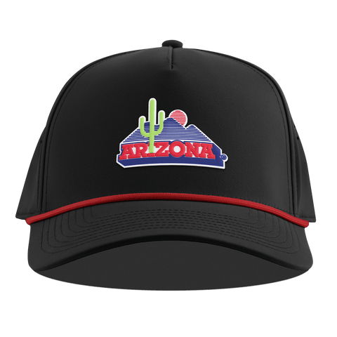 University of Arizona "OG Arizona" Curved 5 Panel Rope Black + Red Rope