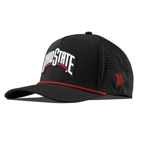 Ohio State University "Ohio State Block" Curved 5 Panel Rope Black + Red Rope