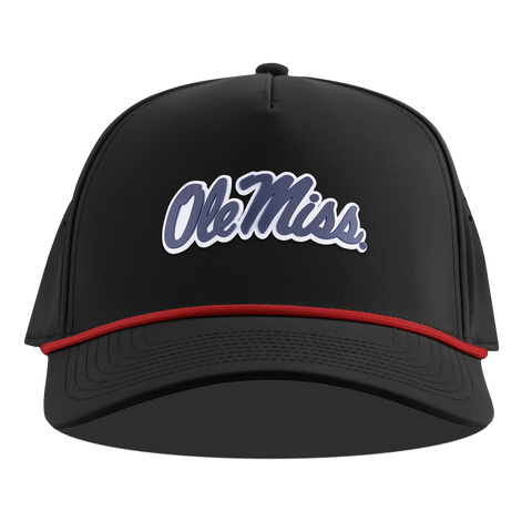 University of Mississippi "Ole Miss Navy Script" Curved 5 Panel Rope