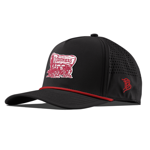 University of Oklahoma "Sooner Schooner" Curved 5 Panel Rope Black + Red Rope
