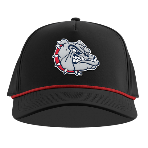 Gonzaga University "Spike The Bulldog" Curved 5 Panel Rope Black + Red Rope