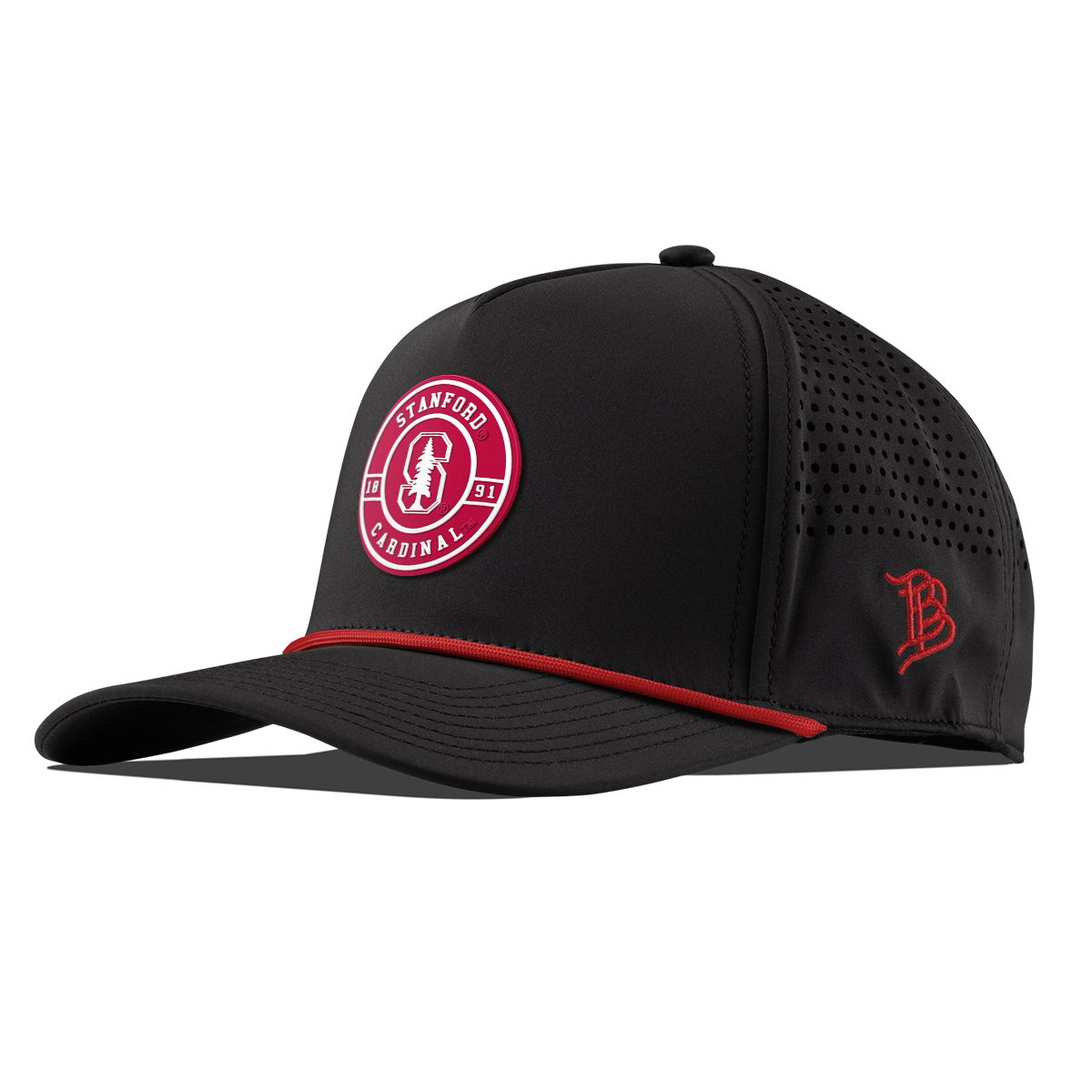 Stanford University "Stanford Seal" Curved 5 Panel Rope Black + Red Rope