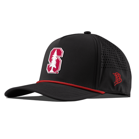 Stanford University "Stanford Team Logo" Curved 5 Panel Rope Black + Red Rope