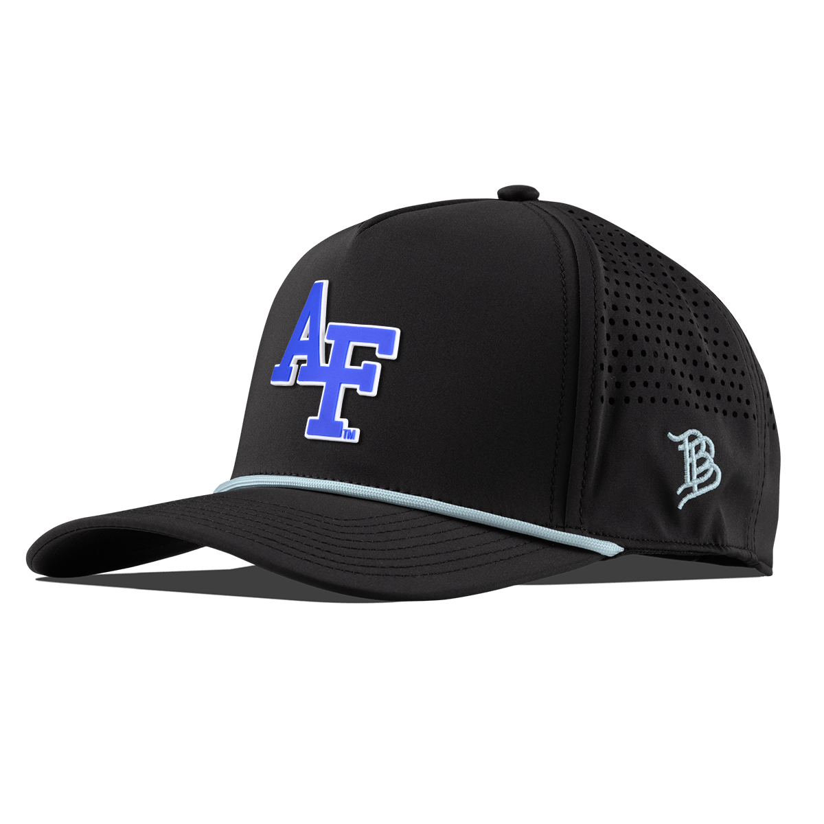 Air Force "Air Force Academy Block" Curved 5 Panel Rope Black + Sky Blue Rope