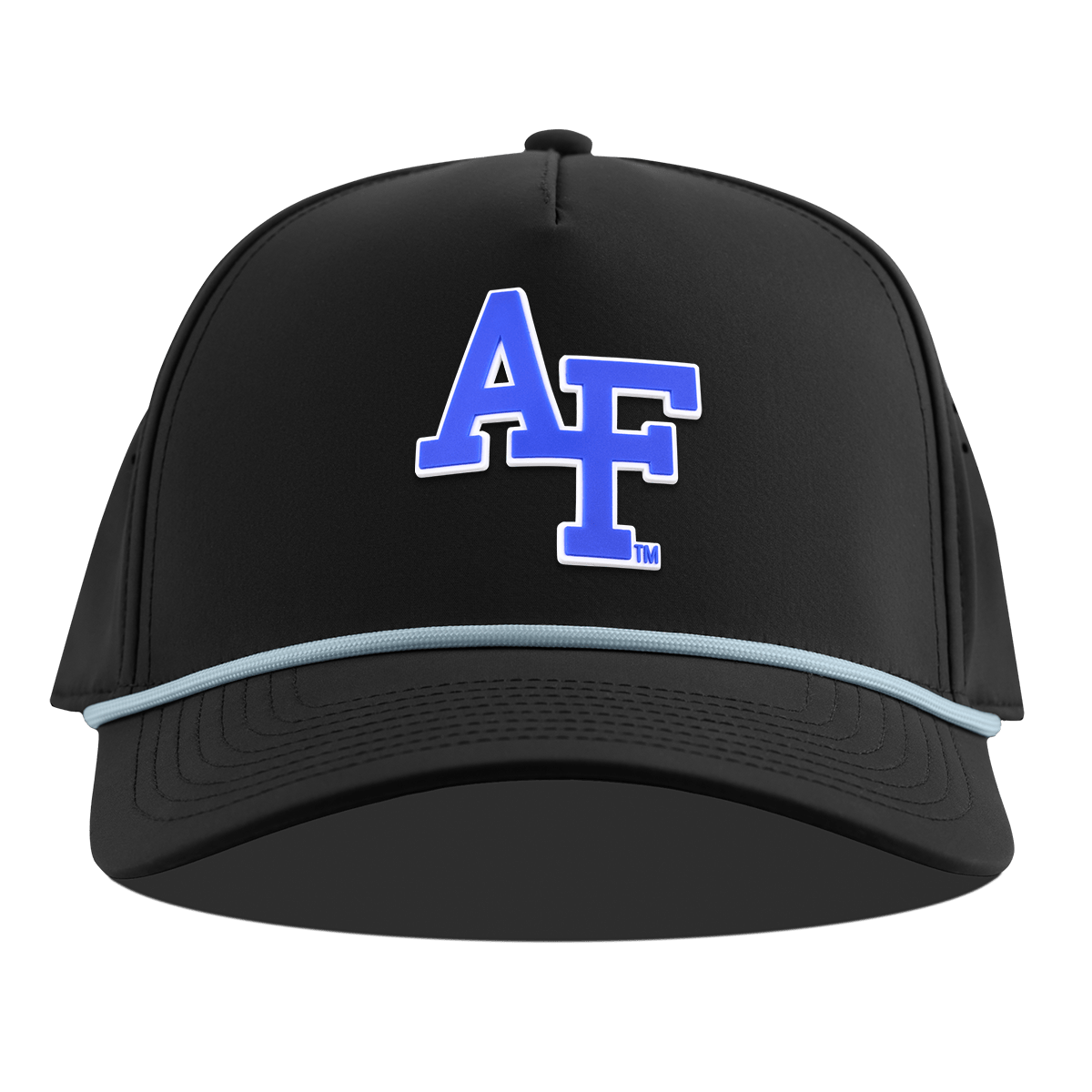 Air Force "Air Force Academy Block" Curved 5 Panel Rope Black + Sky Blue Rope