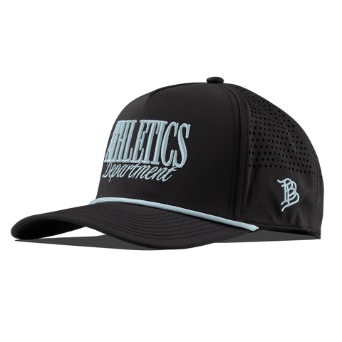 Athletics Department Curved 5 Panel Rope Black + Sky Blue Rope