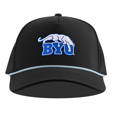 BYU "BYU Cougars" Curved 5 Panel Rope Black + Sky Blue Rope