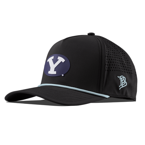 BYU "Brigham Young PVC" Curved 5 Panel Rope Black + Sky Blue Rope