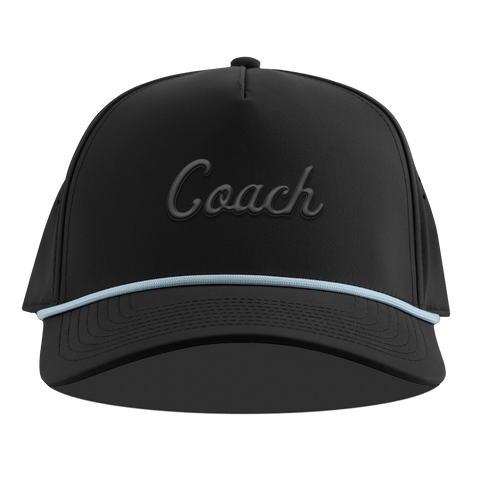Coach Curved 5 Panel Rope (Black Script)