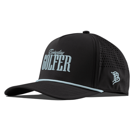 Everyday Golfer Curved 5 Panel Rope Black + Sky Blue Rope