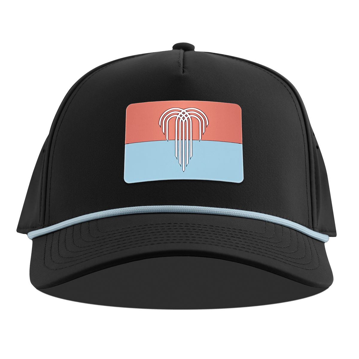 Kansas City Flag Curved 5 Panel Rope Black + Sky Blue Rope