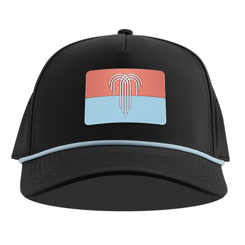 Kansas City Flag Curved 5 Panel Rope Black + Sky Blue Rope