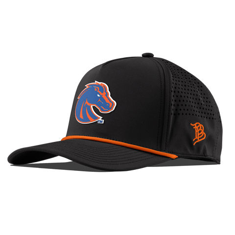 Boise State University "Boise State Broncos Orange" Curved 5 Panel Rope Black + Tangerine Rope