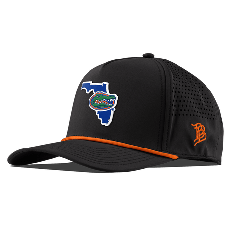 University of Florida "Gator State" Curved 5 Panel Rope Black + Tangerine Rope