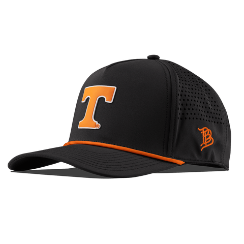 University of Tennessee "Tennessee Block" Curved 5 Panel Rope Black + Tangerine Rope