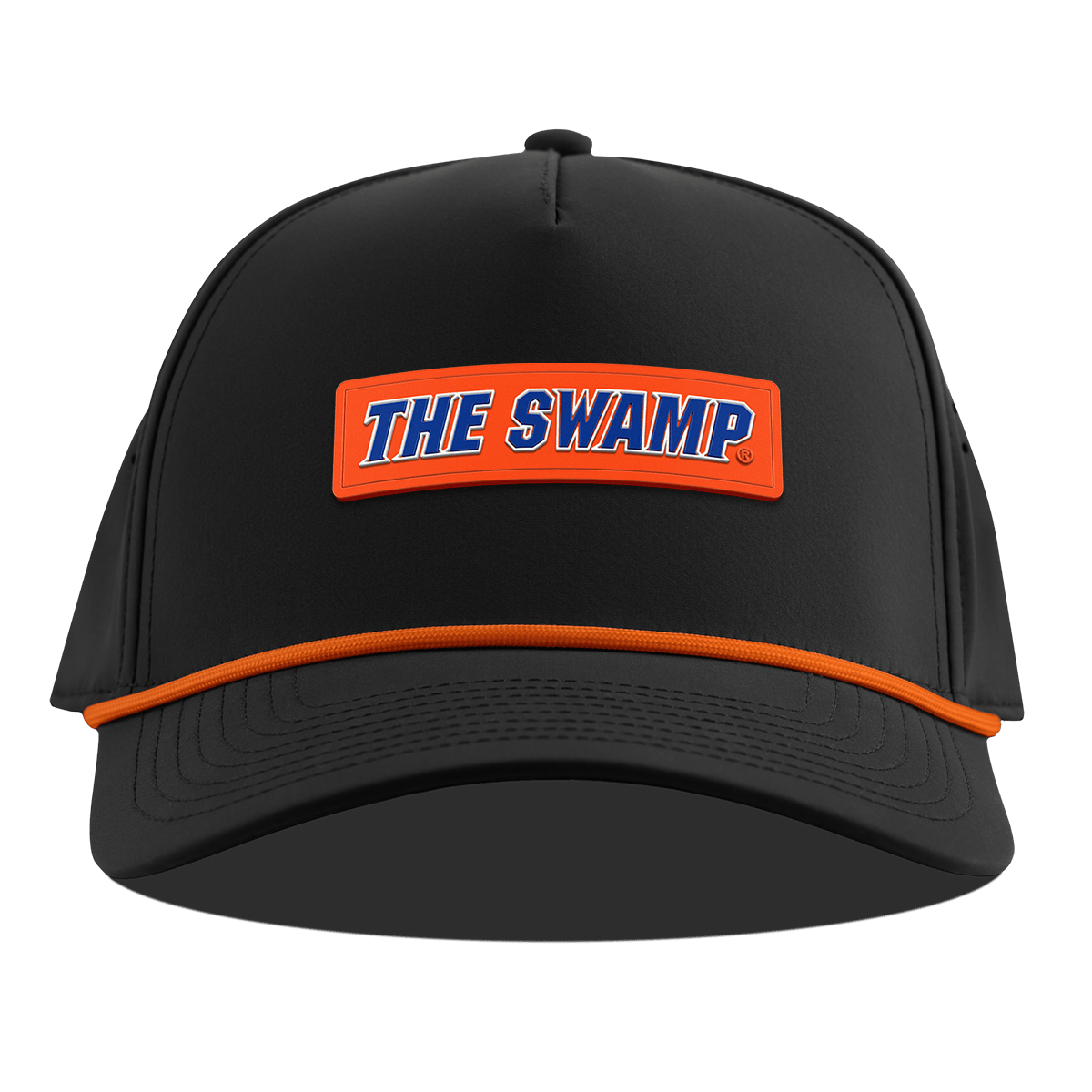 University of Florida "The Swamp" Curved 5 Panel Rope Black + Tangerine Rope