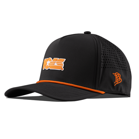 University of Tennessee "Tennessee Vols Block" Curved 5 Panel Rope Black + Tangerine Rope