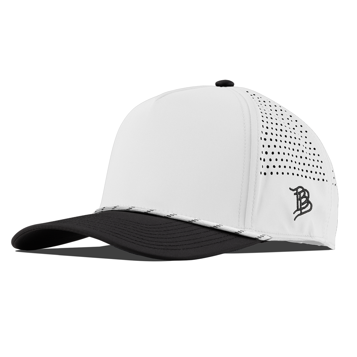 Bare Curved 5 Panel Rope White/Black