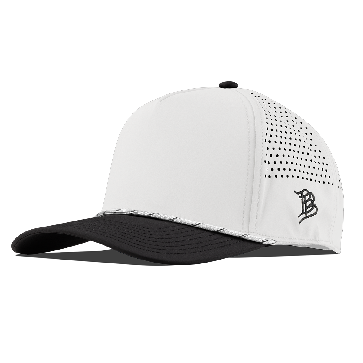 Bare Curved 5 Panel Rope White/Black