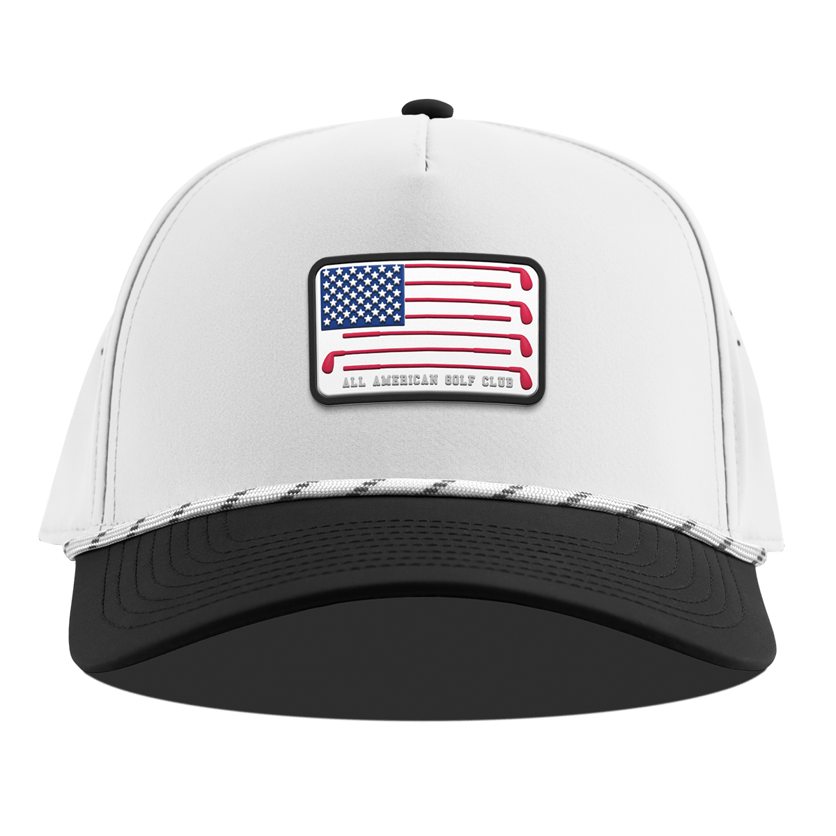 Hailey Ostrom "All American Golf Club" Curved 5 Panel Rope White/Black