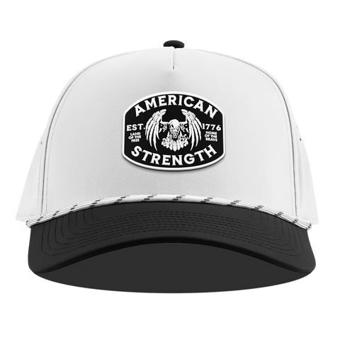American Strength Curved 5 Panel Rope White/Black