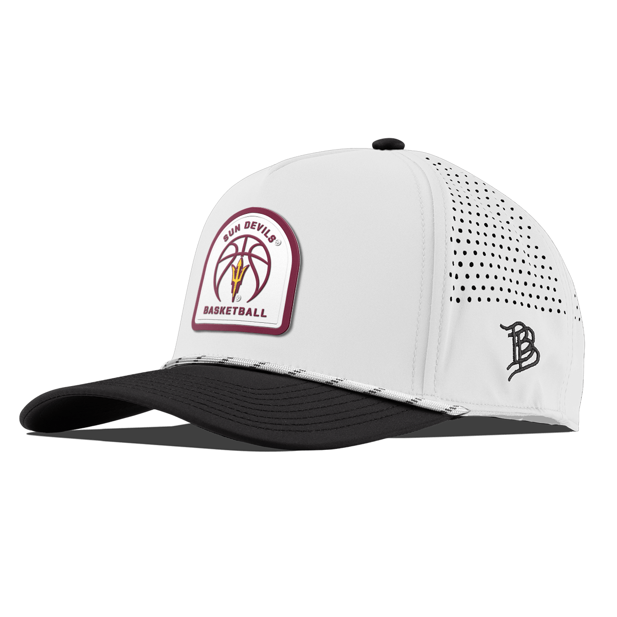 Arizona State University "Arizona State Basketball" Curved 5 Panel Rope White/Black