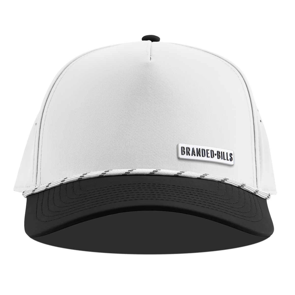 BB Stretch PVC Curved 5 Panel Rope White/Black